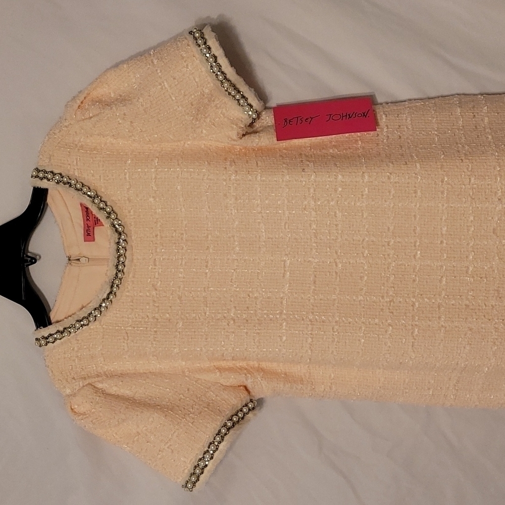 BETSEY Johnson Tweed  princess pink dress - Picture 10 of 17
